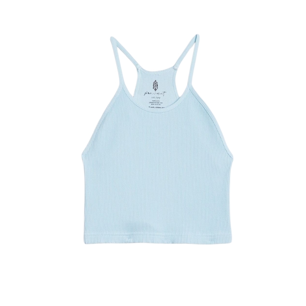 Free People Movement Run Cropped Performance Tank Light Blue M/L